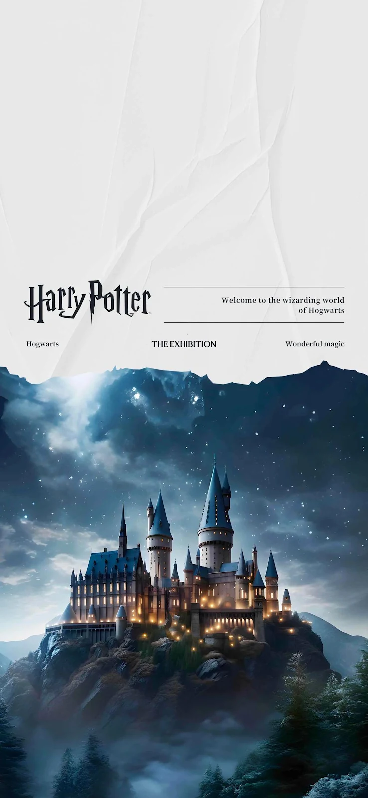 Harry Potter Hogwarts Exhibition Poster - Poster Design Full HD iPhone Wallpaper (1080x2341)