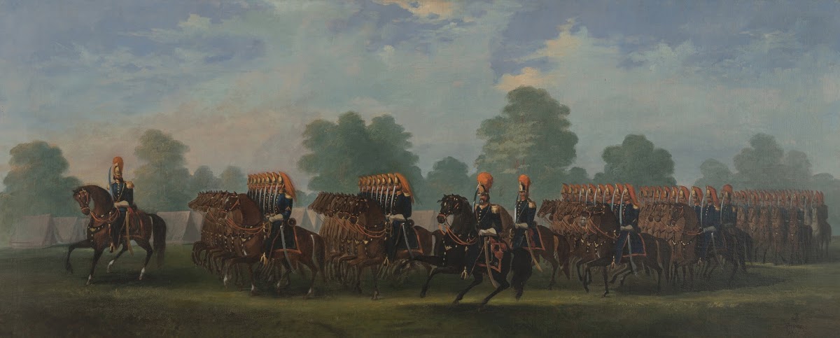 Boston Light Dragoons on the Common circa 1845