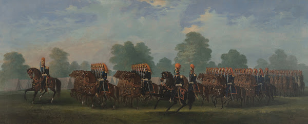 Boston Light Dragoons on the Common circa 1845