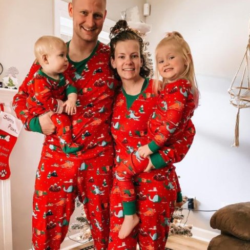 Family Pajama Set, Christmas Design, Long Sleeve