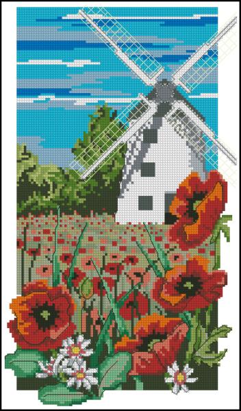 CMP 320671 Mill In Poppies