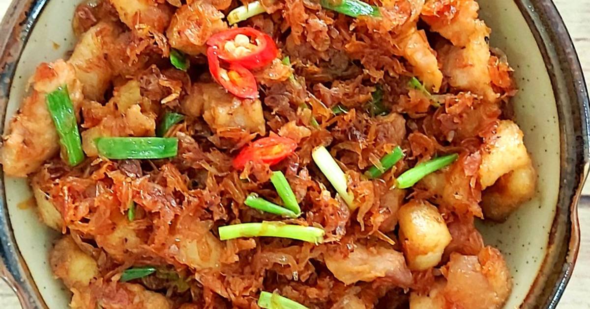 Tép khô rang thịt ba chỉ