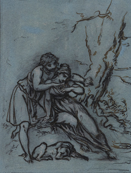 Daphnis usant de cette occasion lui mit la main dans le sein dont il tira la gen