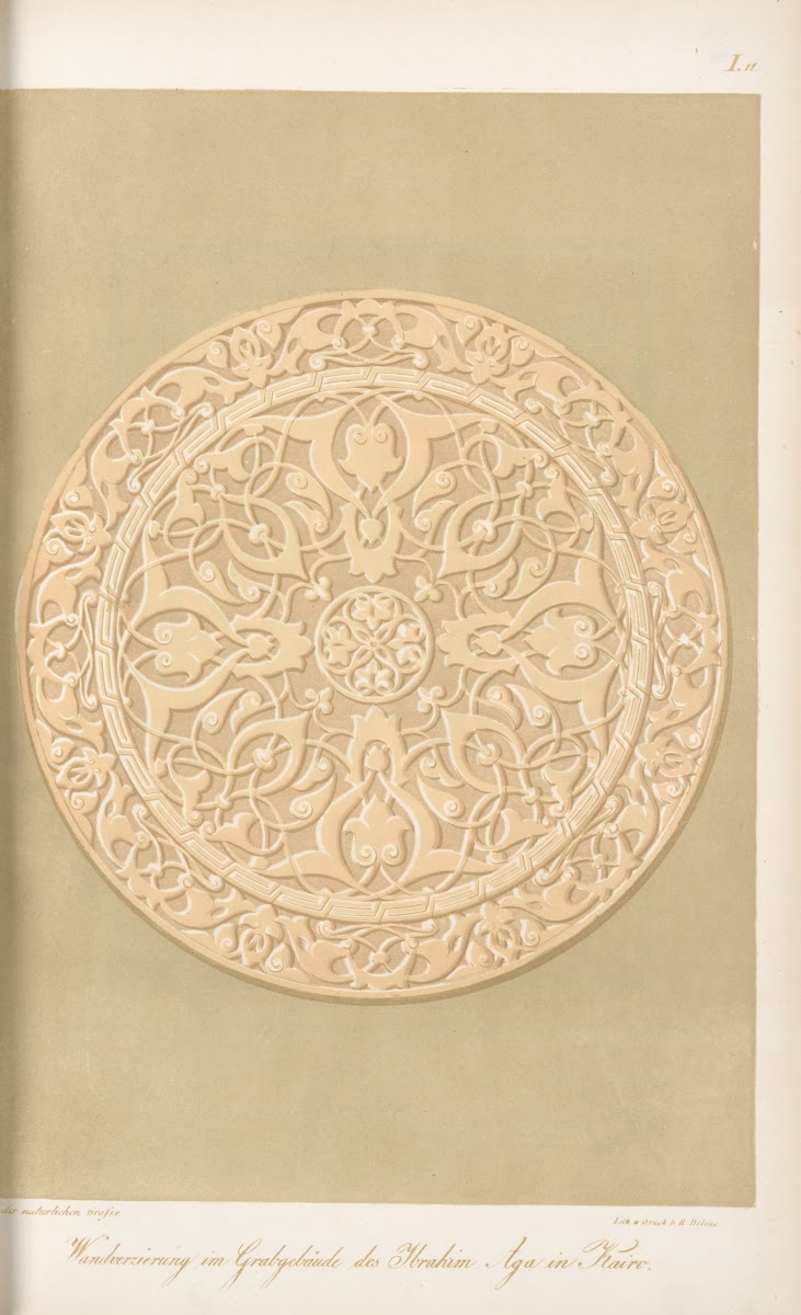 Wandverzierung im Grabgebäude des Ibrahim Aga zu Kairo 2 1842