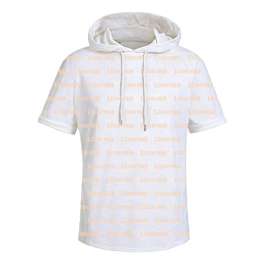 AOP Plain short-sleeved hoodie