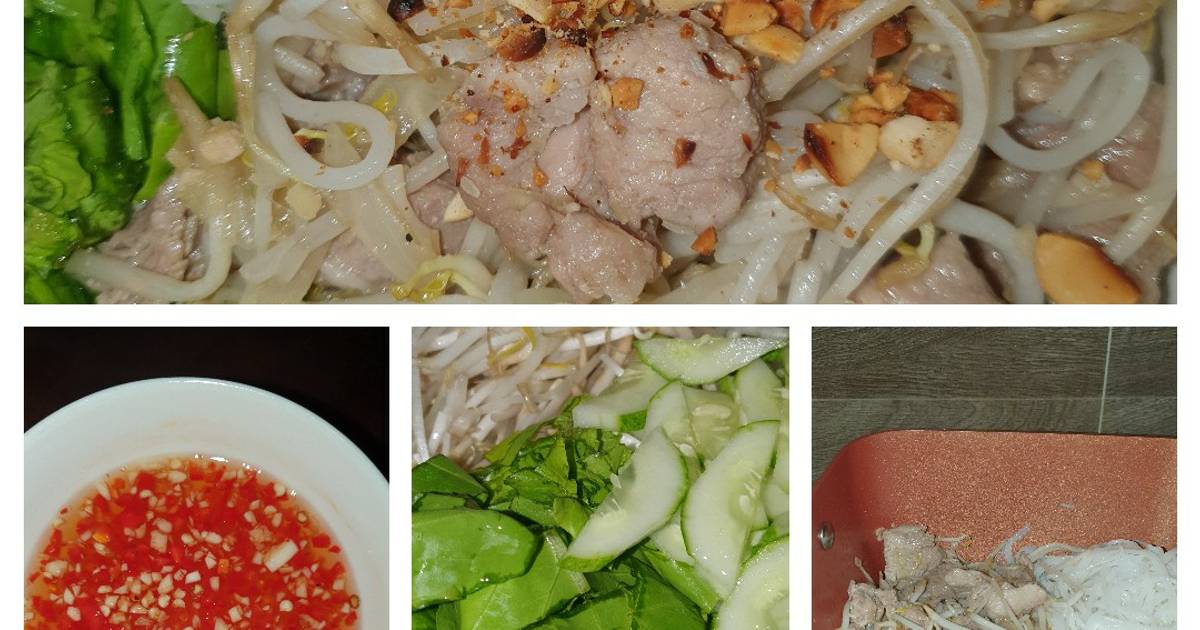 Bún thịt xào