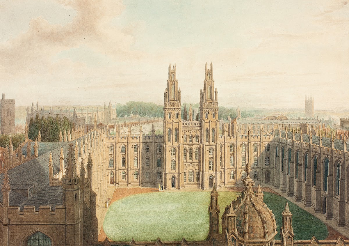 All Souls College from the Radcliffe Library 1810 20