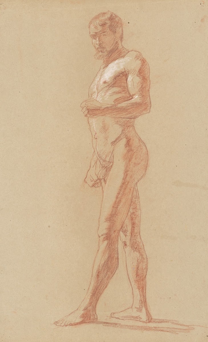 Study of a standing male nude