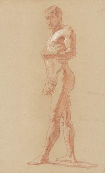 Study of a standing male nude