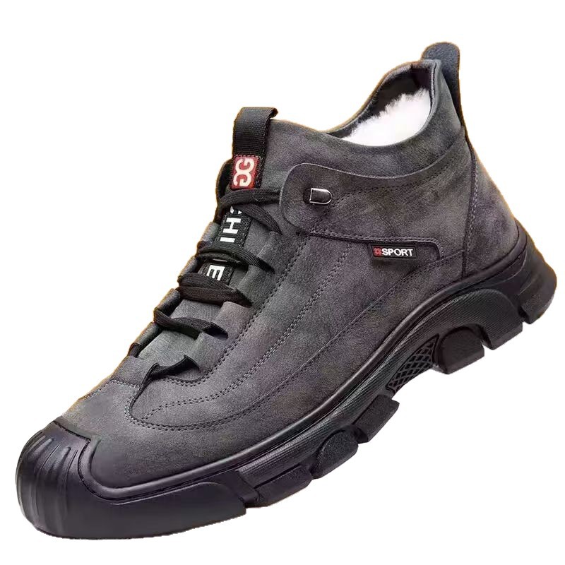 Men's winter boots with warm lining and platform