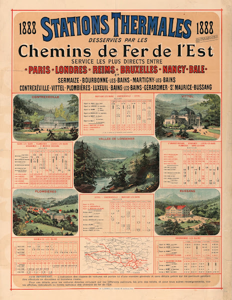 Stations thermales desservies par les Chemins de fer de lEst 1888