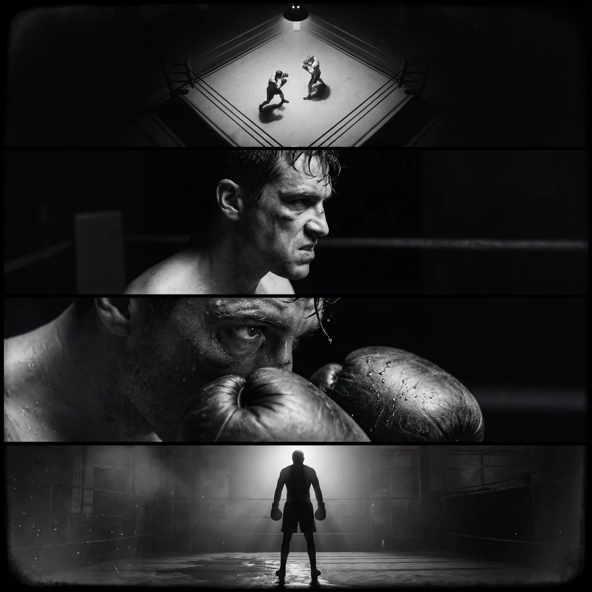 Paneles de boxeo de cine negro