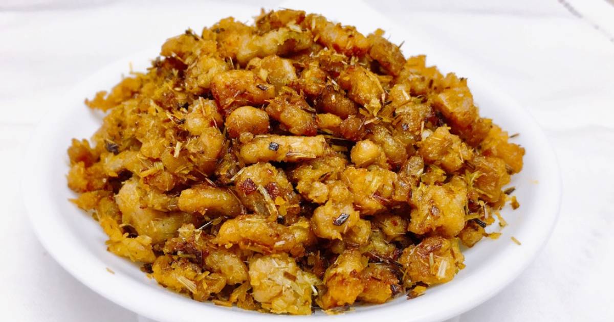 Thịt bằm xào sả