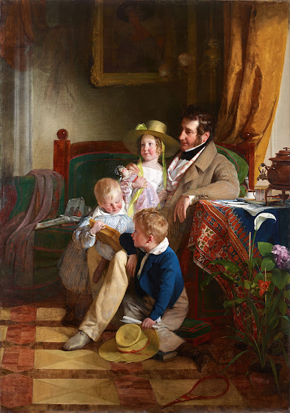 Rudolf von Arthaber und seine Kinder Rudolf Emilie und Gustav 1837