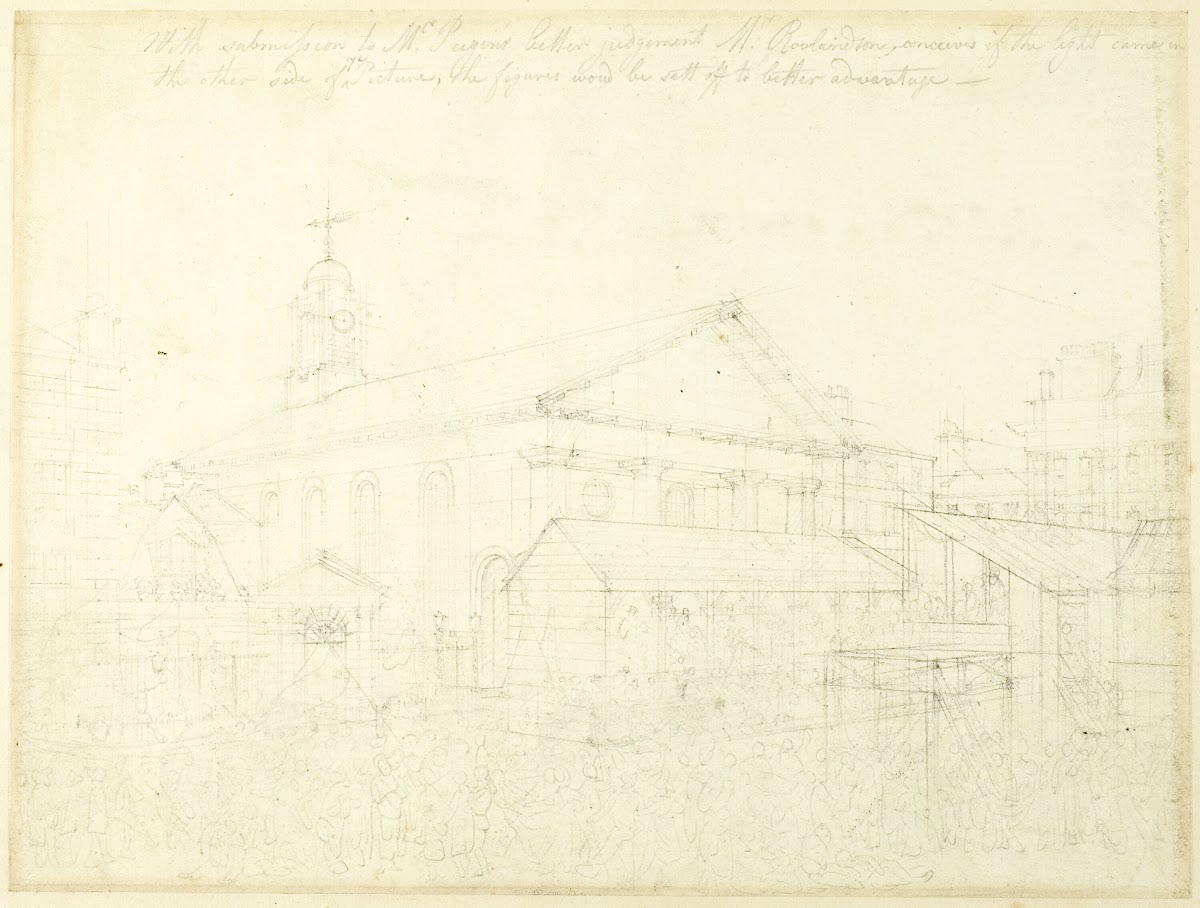 Study for Covent Garden Market Westminster Election from Microcosm of London 180