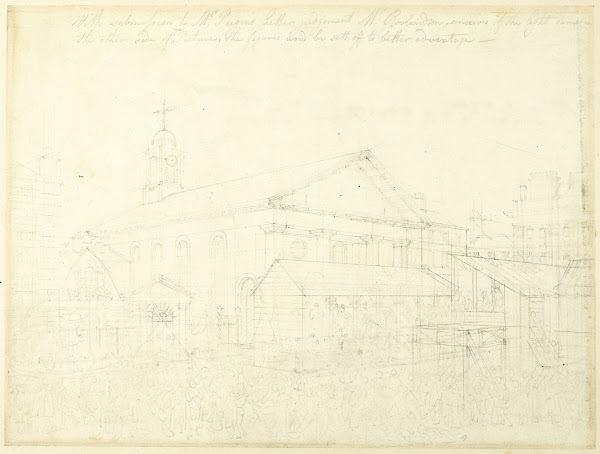 Study for Covent Garden Market Westminster Election from Microcosm of London 180