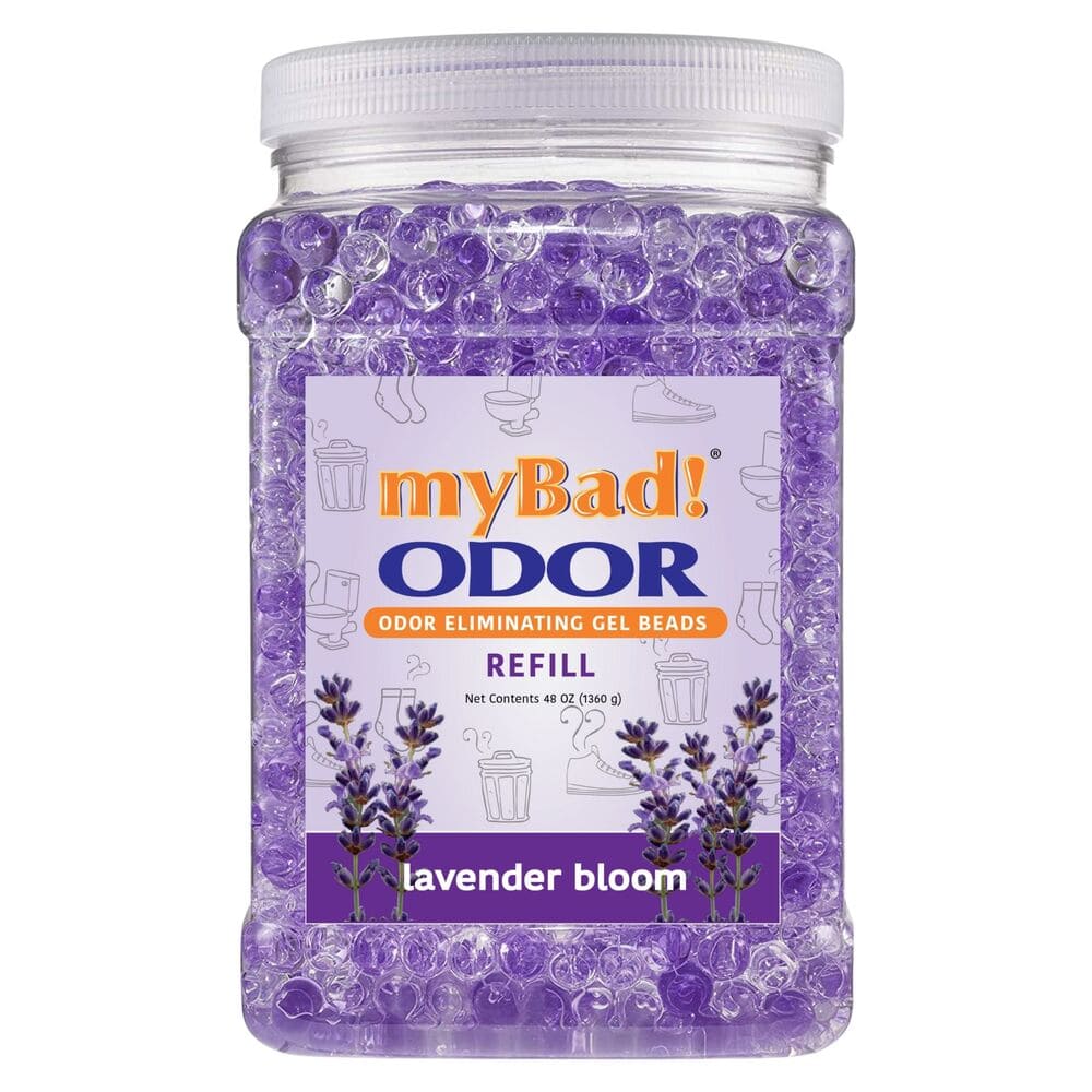 Refill para gel eliminador de olores myBad!™ en perlas, aroma lavender bloom de 1.36 kg