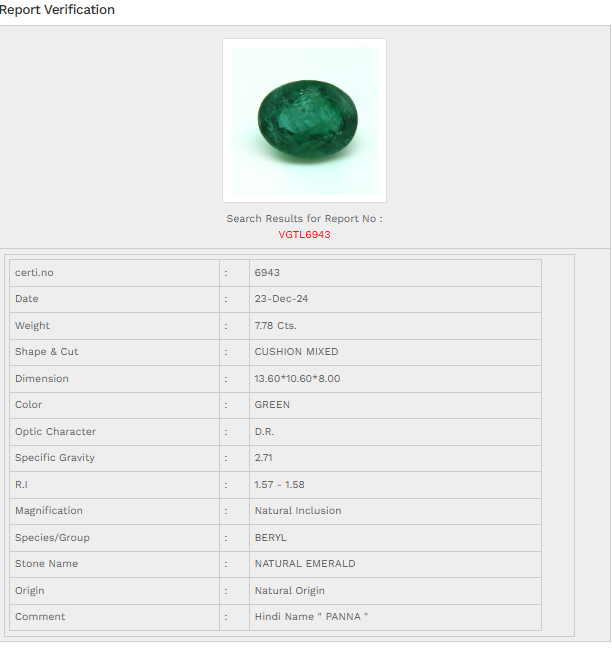Natural Zambian Emerald