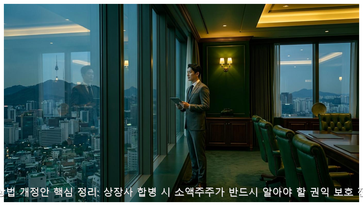 K-상법 개정안 핵심 정리: 상장사 합병 시 소액주주가 반드시 알아야 할 권익 보호 전략 핵심 안내 및 분석 인포그래픽 (2)
