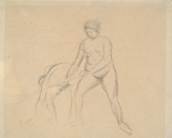 Study of Two Female Figures mid to late 19thcentury