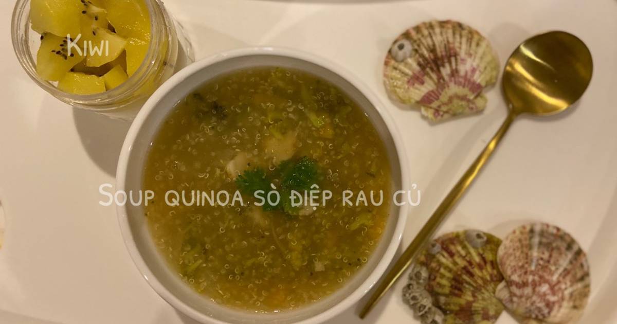 Soup quinoa sò điệp rau củ - ăn dặm