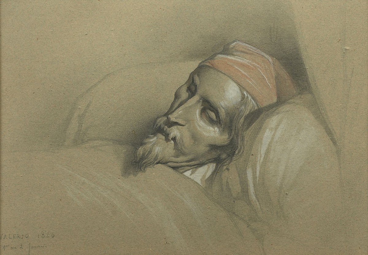 Nicolas Toussaint Charlet sur son lit de mort 1846