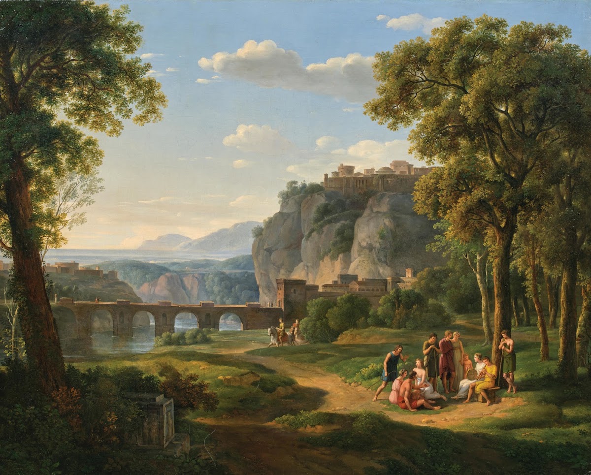 An Arcadian Landscape with a Bridge 1809