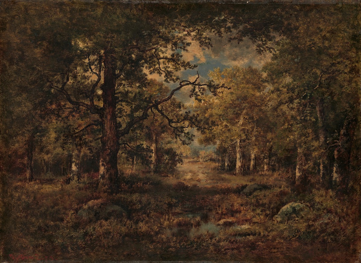 A Vista through Trees Fontainebleau 1873