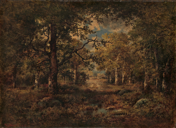 A Vista through Trees Fontainebleau 1873
