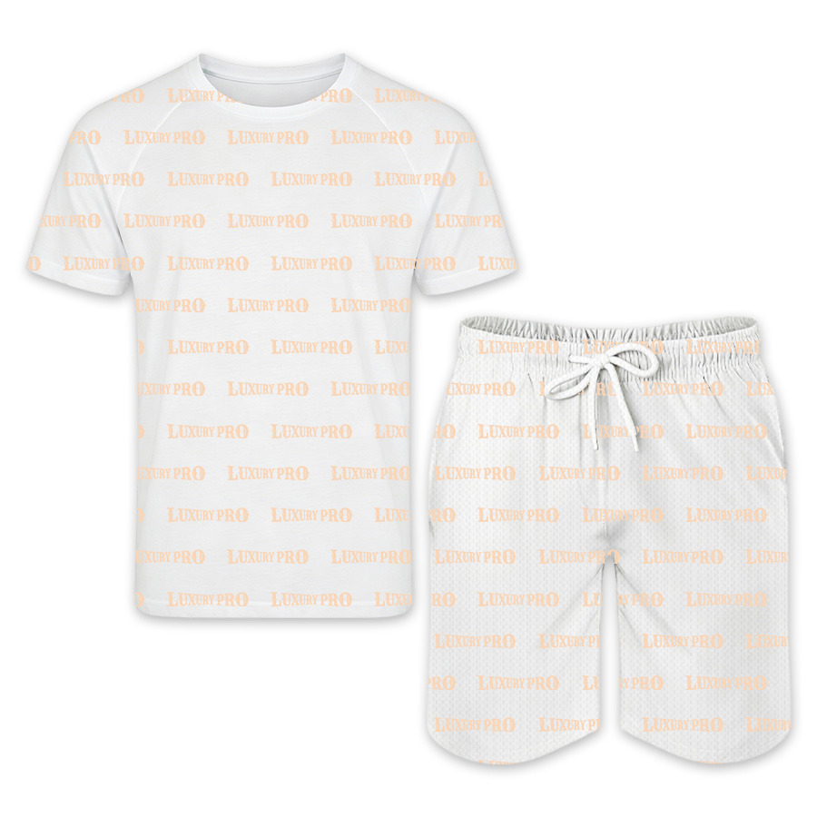 AOP Raglan Sleeve Short Sleeve + Generic Beach Shorts Bird eye Polyester