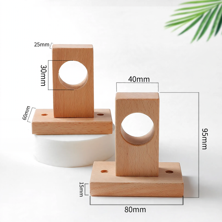 Gardinenstange aus Buche, 29 mm