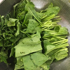 Phi thơm hành tỏi cho thịt vào xào nêm 1 cà phê dầu mè, 1/2 cà phê tiêu, 1 cà phê bột ngọt xào chín. Rau củ, thịt bò xào từng loại cho chín.