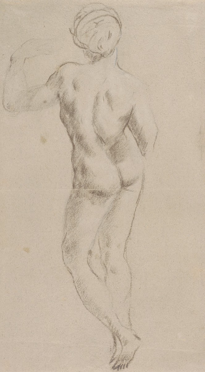 Study of a Female Nude from Rear 19th century