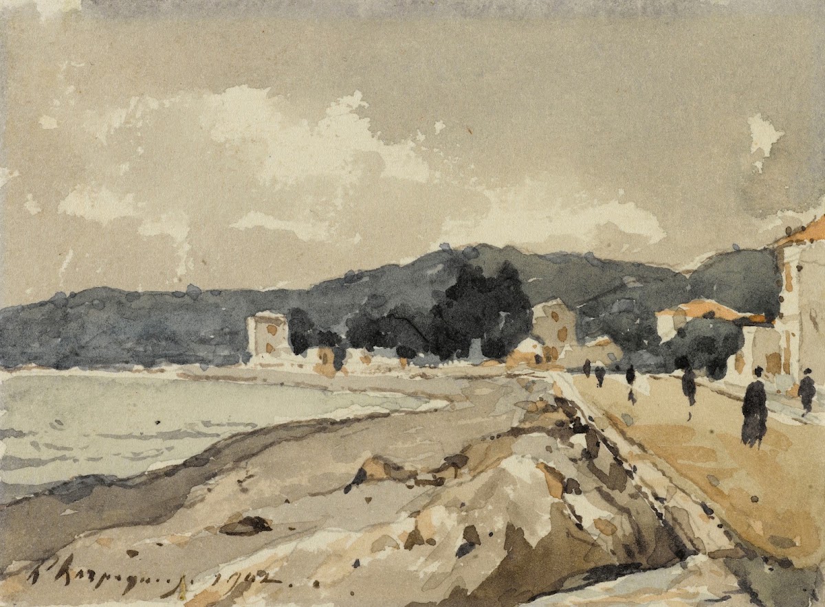 Sur les bords de la mer à Nice 1902
