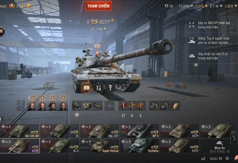 Bán Tài Khoản World of Tanks 3 tank Cấp 10, 18K Trái Phiếu,...