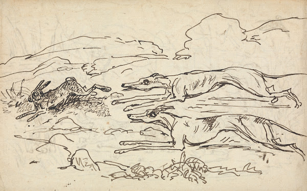 Hounds Chasing a Hare