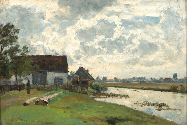 A River Landscape in Vötting 1901