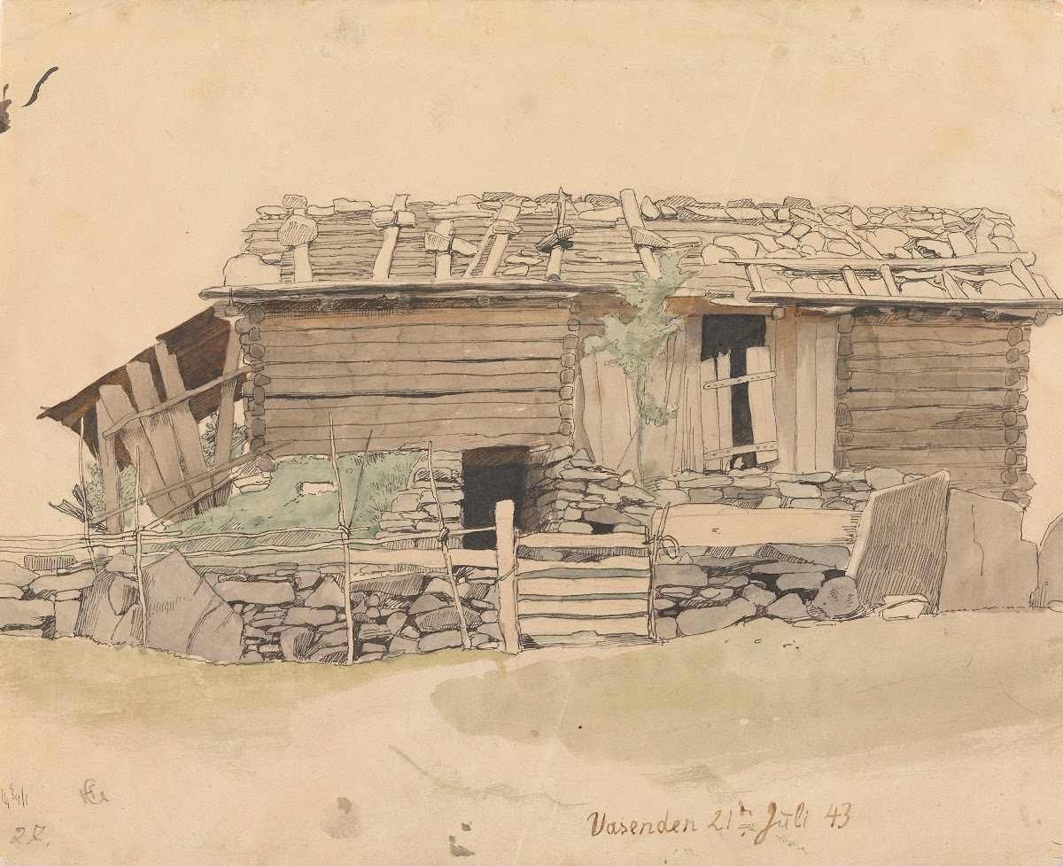 Låve og skigard Vassenden 1843