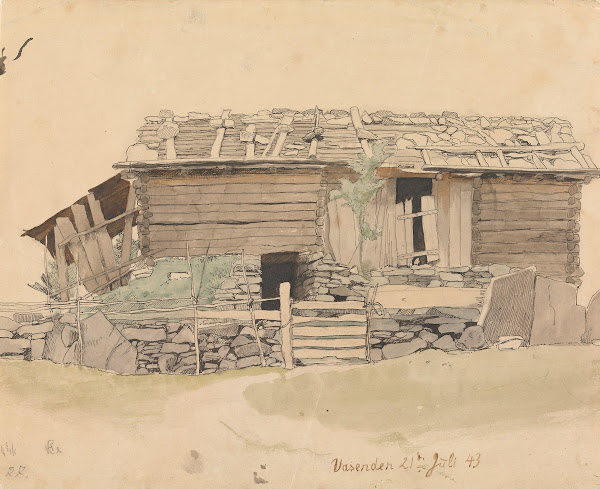 Låve og skigard Vassenden 1843
