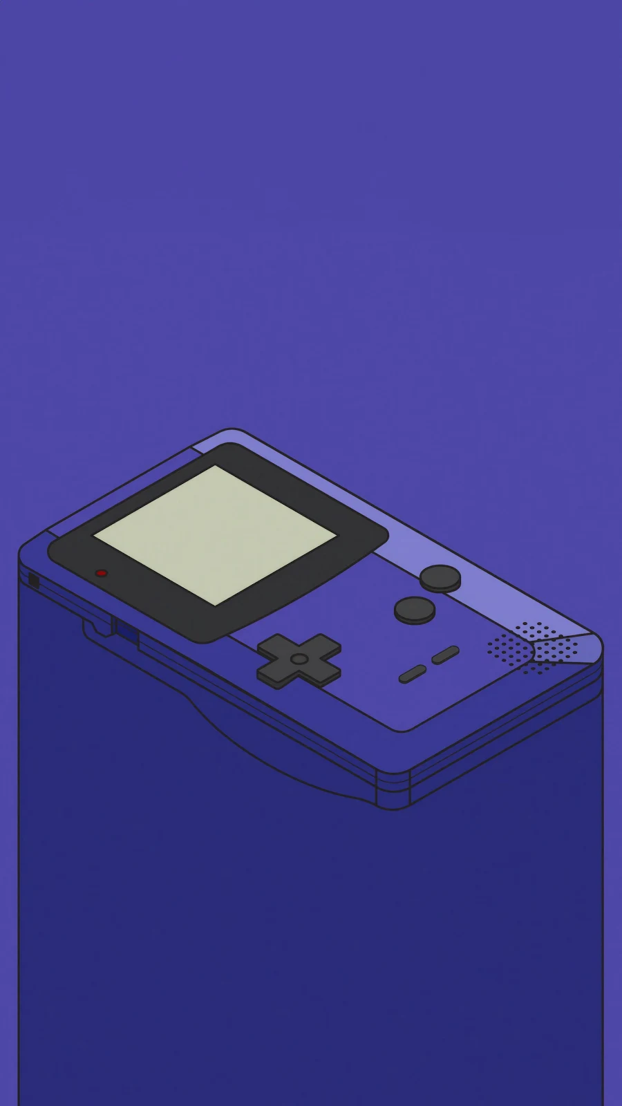 A Cool Gameboy Console Minimal Blue 4K  iPhone Wallpaper for Free Download in High Quality [2160x3840]