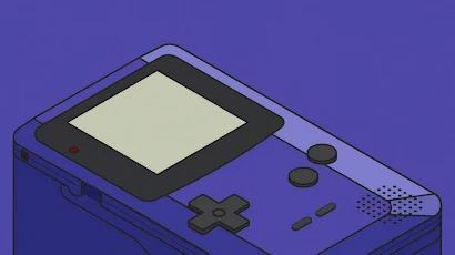 Gameboy Console Minimal Blue 4K iPhone Wallpaper Background