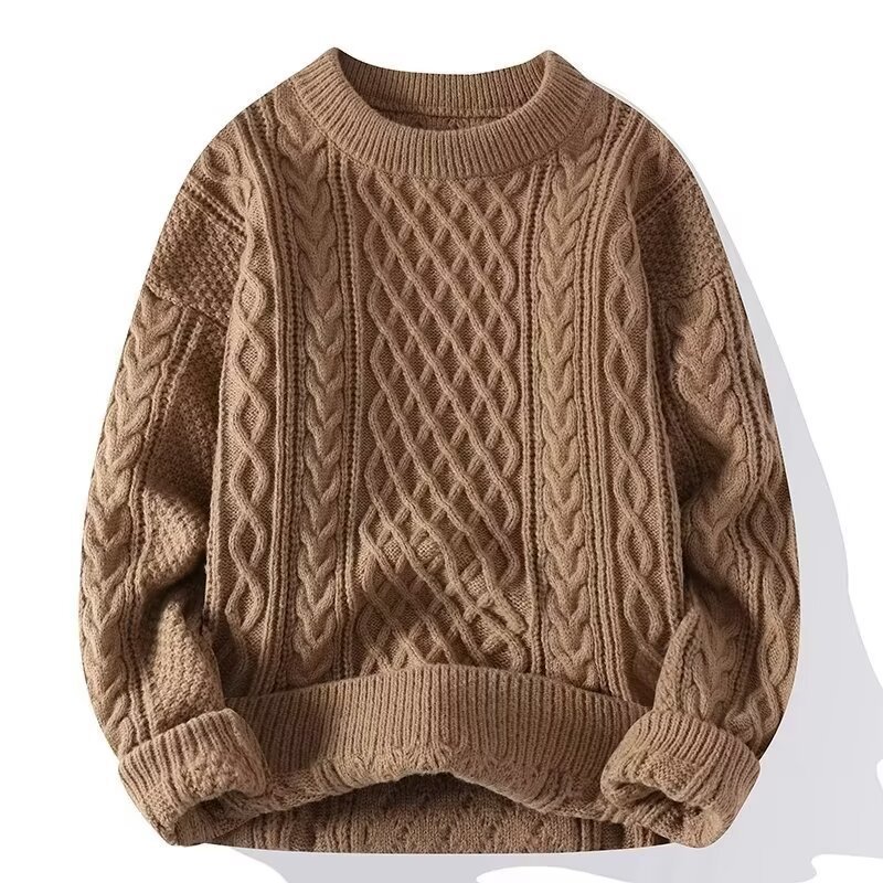 Unisex Strickpullover, gefüttert, verschiedene Kragenformen