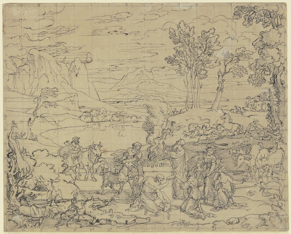 Landschaft mit dem Dankopfer Noahs ca 1813