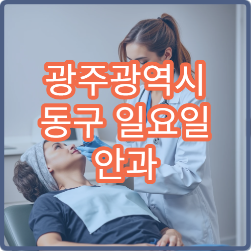 광주광역시 동구 일요일 안과 주말 진료 병원 정보