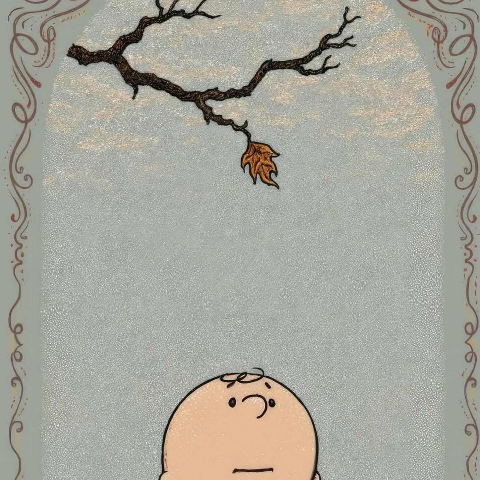 Download Charlie Brown and Autumn Leaf Full HD iPhone