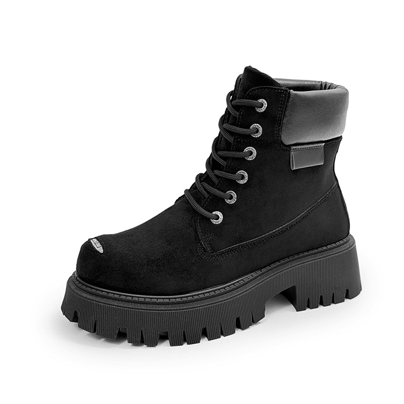 Men's boots, high form, suede look