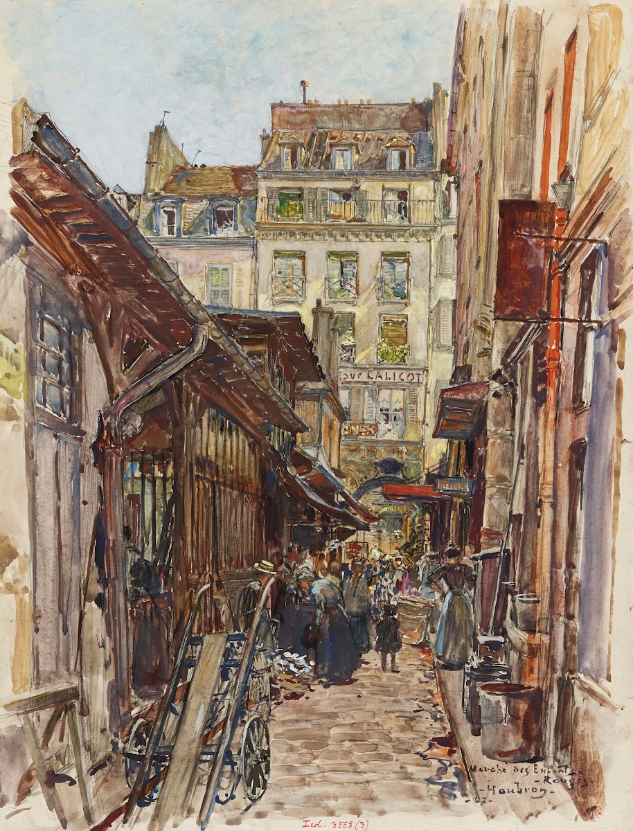 Intérieur du Marché des Enfants Rouges en 1907 3ème arrondissement 1907