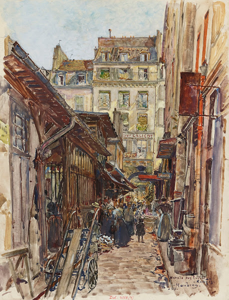 Intérieur du Marché des Enfants Rouges en 1907 3ème arrondissement 1907