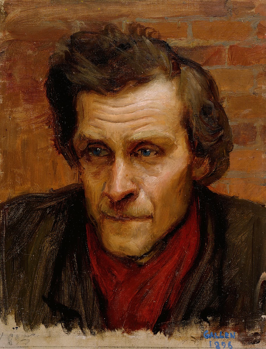 Head of a Man study for the painting By the River of Tuonela 1902   1903