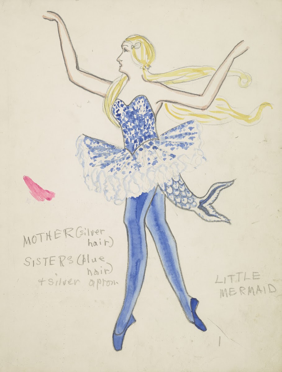 The Little Mermaid MotherSisters blue ballet bodice and tutu with fishtail attac